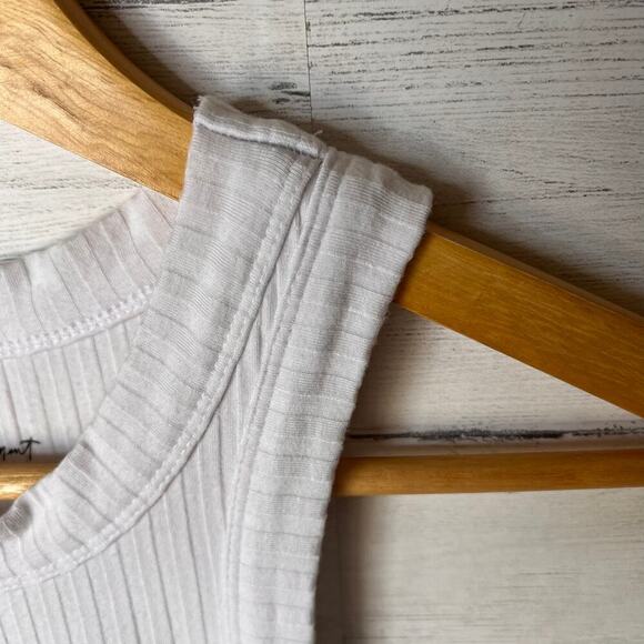 Free People FP Movement Top Womens Size S/P White Wide Ribbed Tank Summer - Picture 8 of 16
